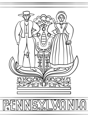 Pennsylvania Dutch Coloring Page